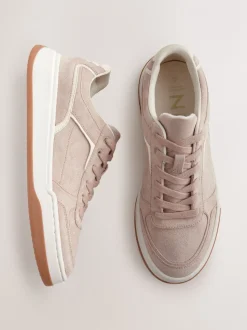 Lichtroze - Forever Comfort® retro vetersneakers met panelen