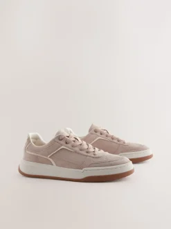 Lichtroze - Forever Comfort® retro vetersneakers met panelen