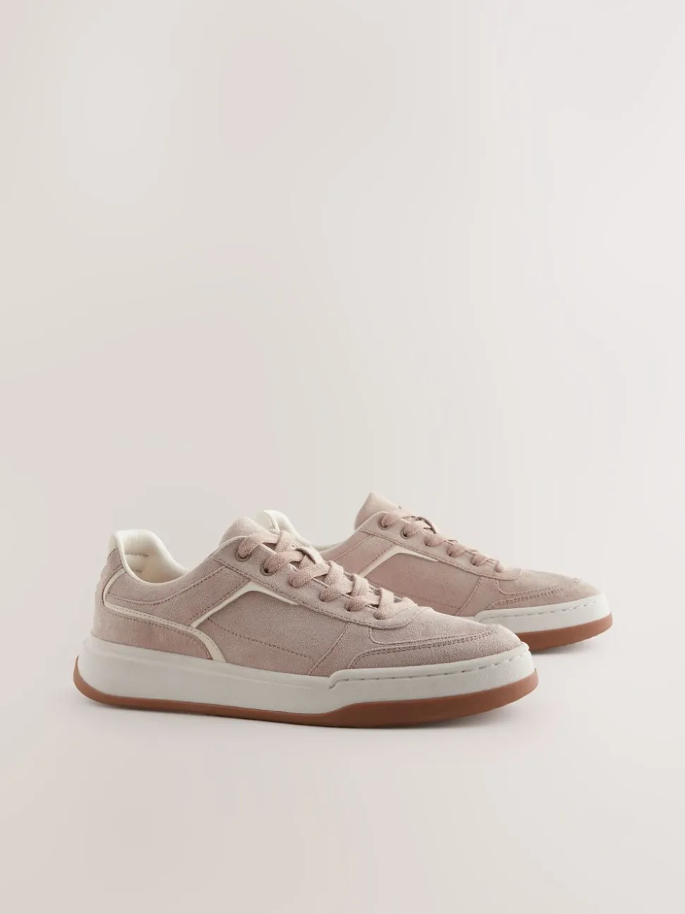 Lichtroze - Forever Comfort® retro vetersneakers met panelen