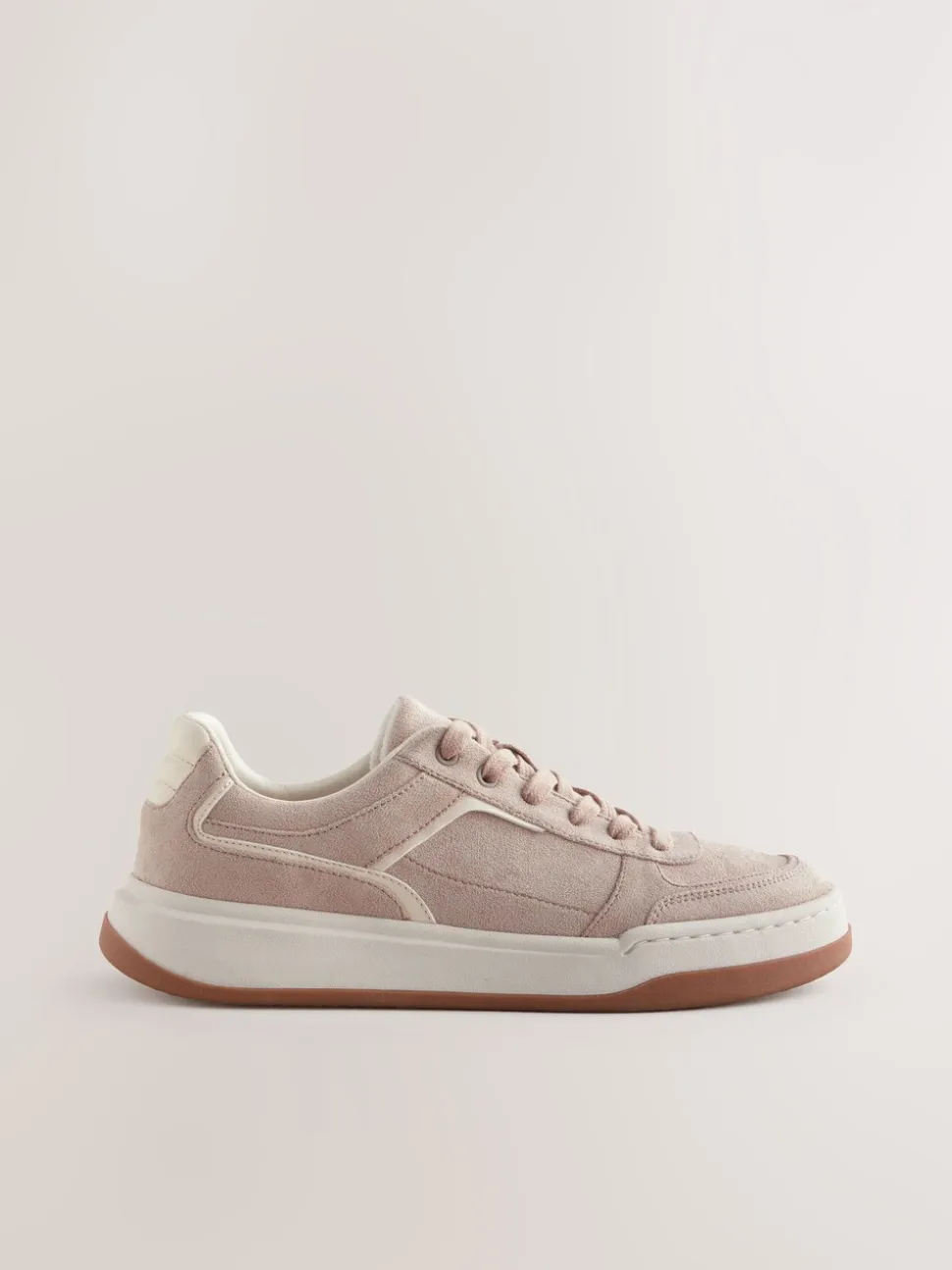 Lichtroze - Forever Comfort® retro vetersneakers met panelen