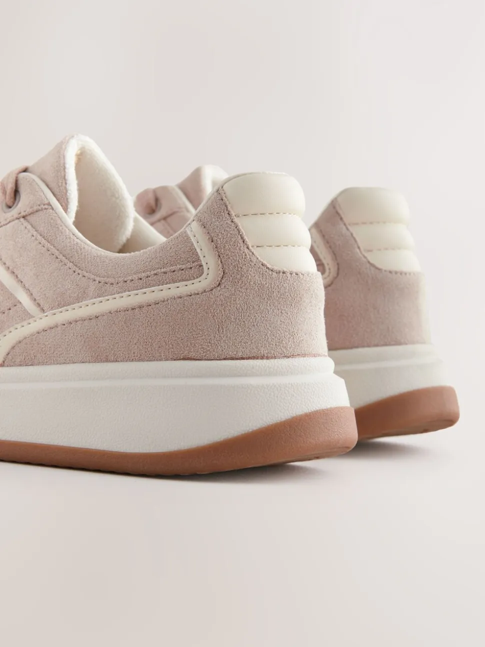 Lichtroze - Forever Comfort® retro vetersneakers met panelen