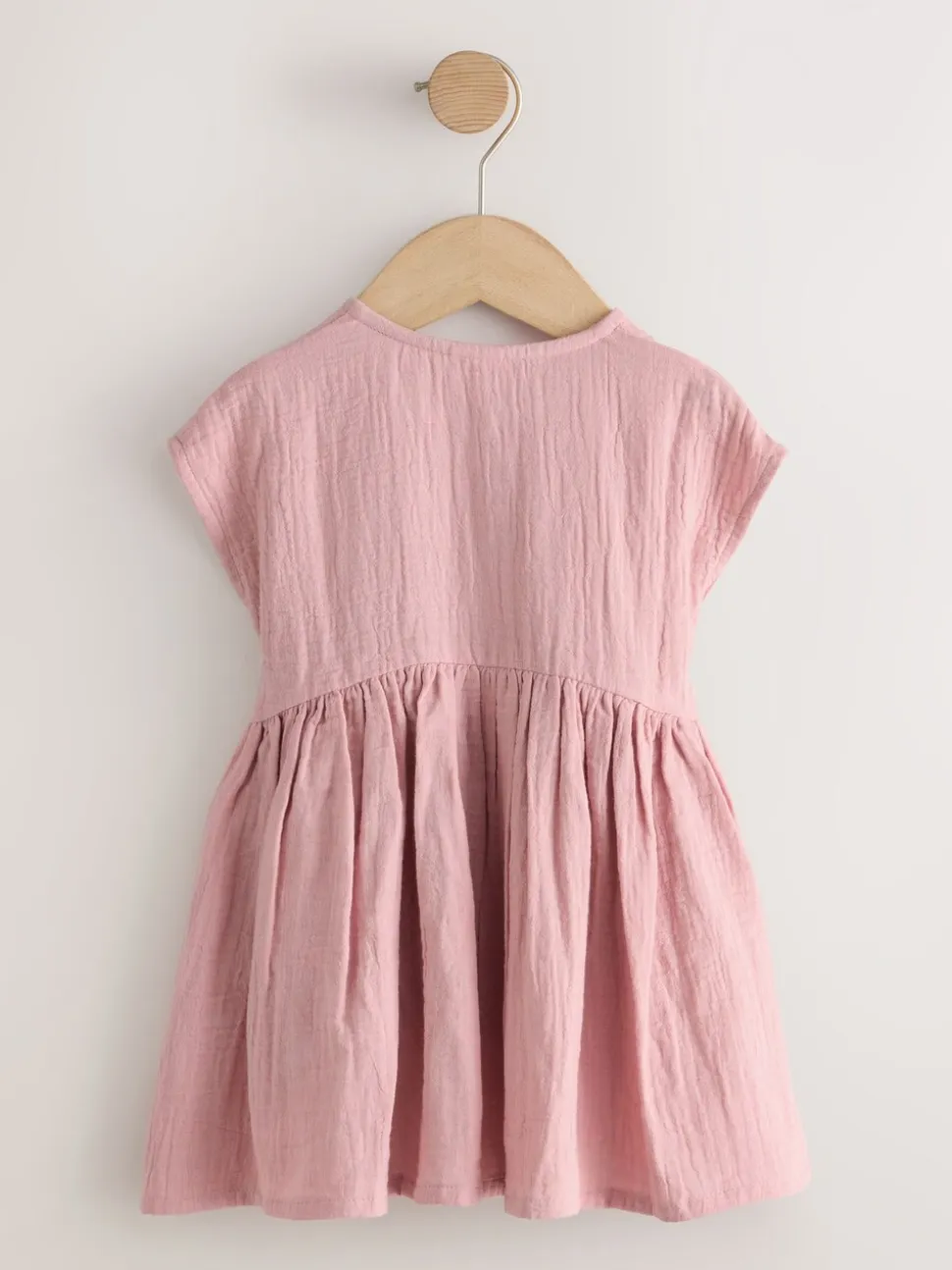 Lichtroze - Textured Short Sleeve Dress (3mths-8yrs)