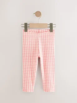 Lichtroze - Verpakking van 5 geribbelde Leggings (3mnd -7jr)