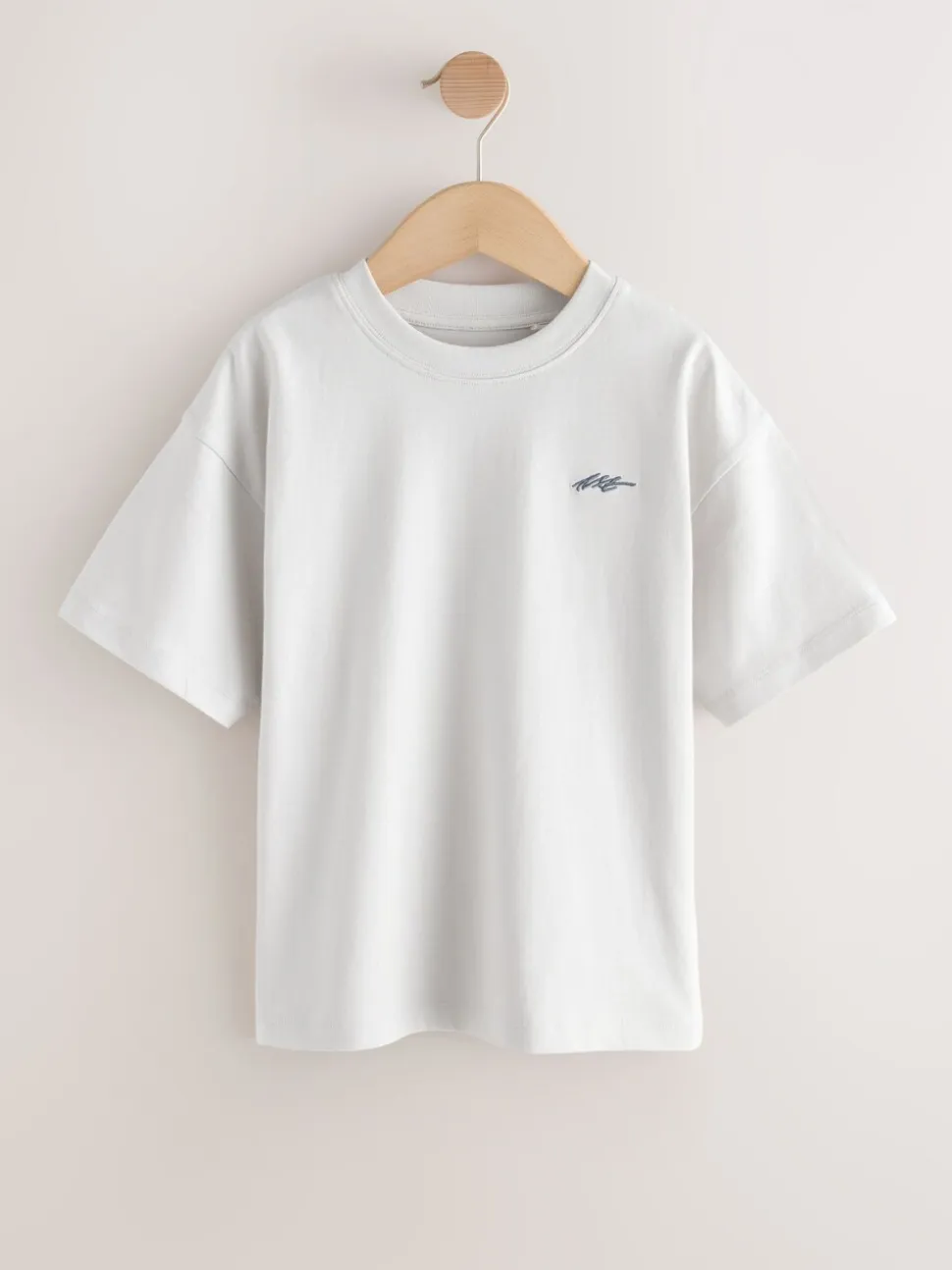 Light Grey/Brown/Dark Grey/Green - Short Sleeve Logo Chest Graphic T-Shirts 4 Pack (3-16yrs)