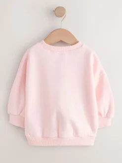 Light Pink House - Sweatshirt met ronde hals (3 mnd-7 jr)