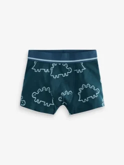 Lijntjes en dinoprint - Junior patroon zwembroeken 5 set (1,5-16jr)