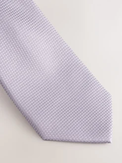 Lila - Set met textuurrijke stropdas en pochet