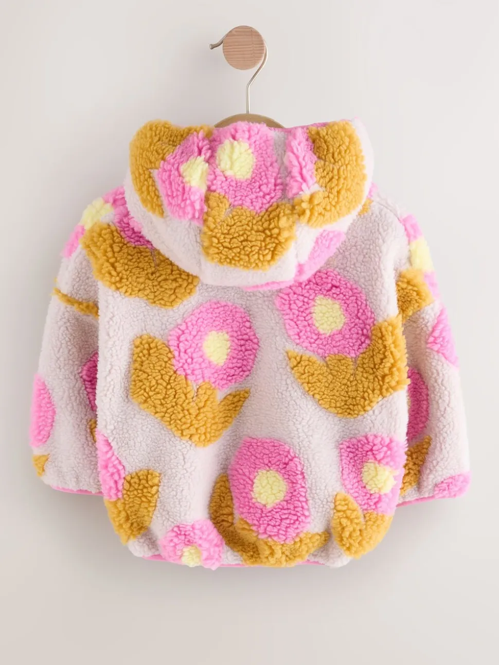 Lila bloemenprint - Fleece met ritssluiting (3mnd-7jr)