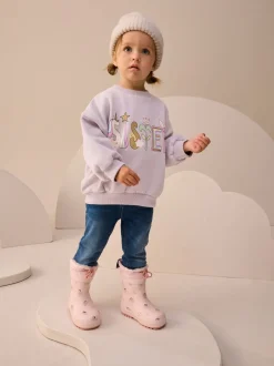 Lila Paarse Sister - Sweatshirt met ronde hals (3 mnd-7 jr)