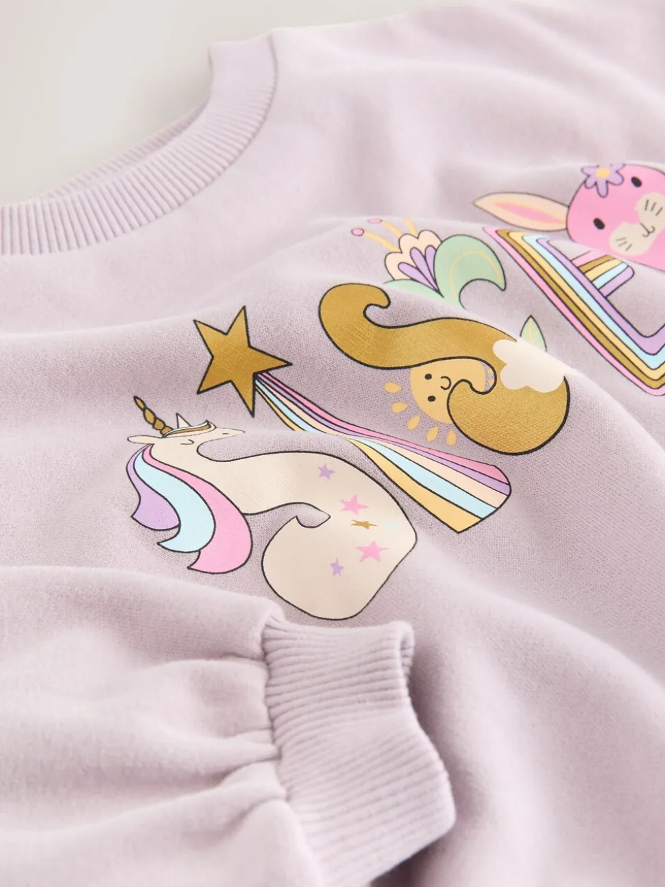 Lila Paarse Sister - Sweatshirt met ronde hals (3 mnd-7 jr)
