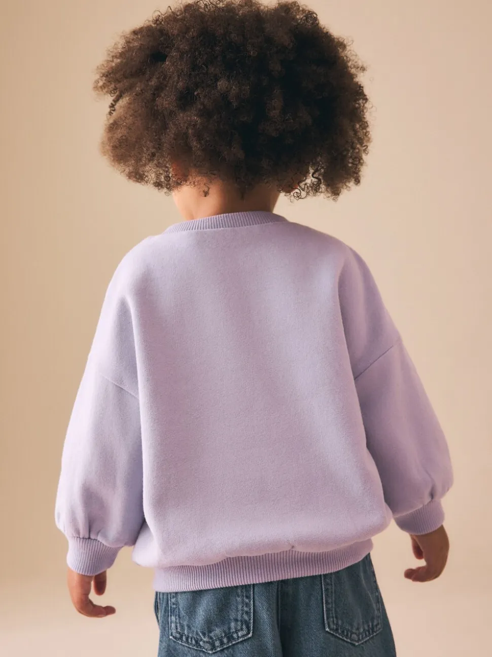 Lilac Purple Crossiant - Sweatshirt met ronde hals (3 mnd-7 jr)