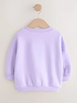 Lilac Purple Crossiant - Sweatshirt met ronde hals (3 mnd-7 jr)