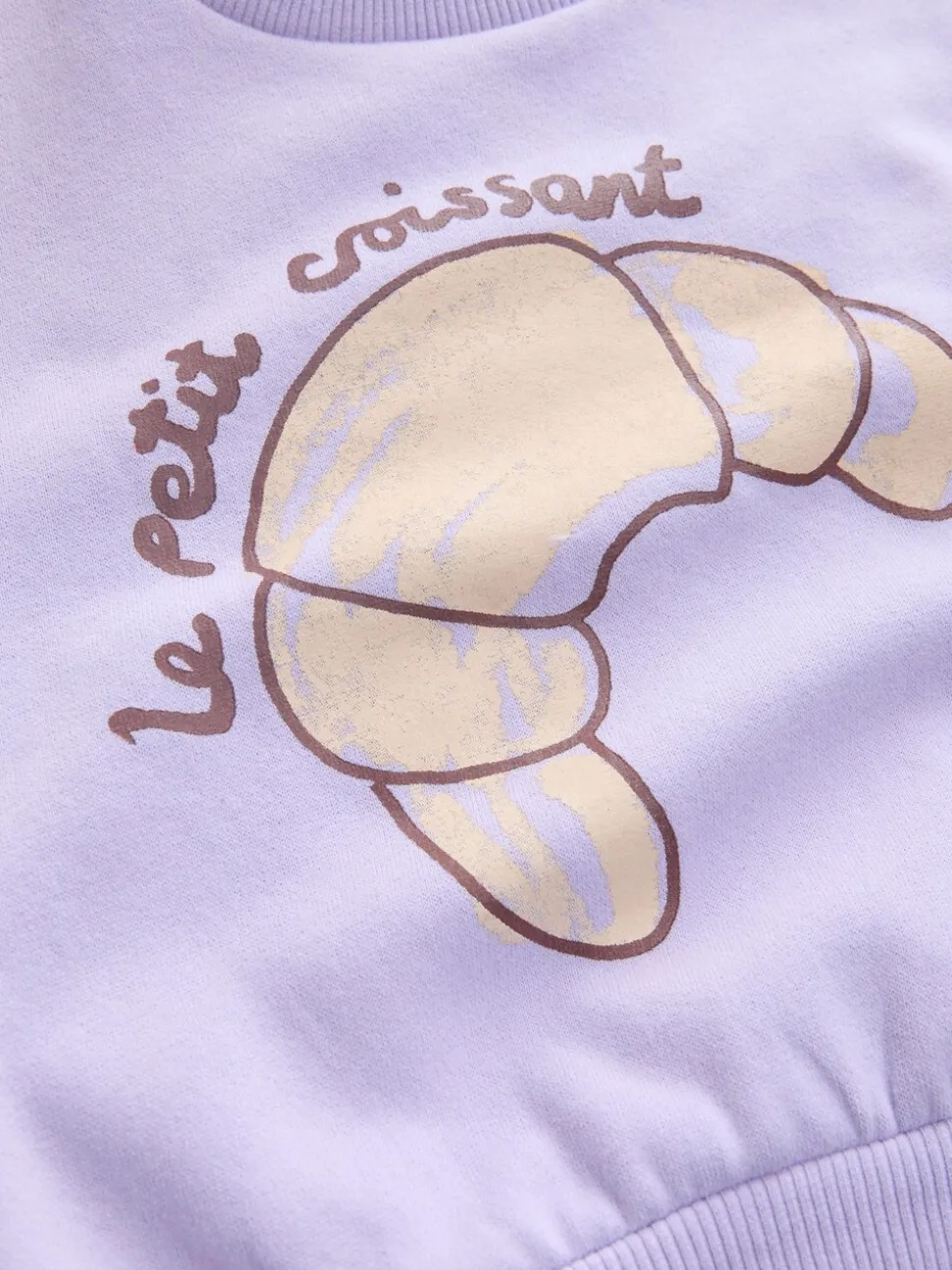 Lilac Purple Crossiant - Sweatshirt met ronde hals (3 mnd-7 jr)