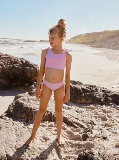 Lilac Purple Hibiscus Crinkle - Bikini (3-16 jr)