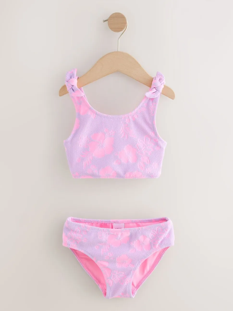 Lilac Purple Hibiscus Crinkle - Bikini (3-16 jr)