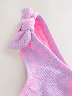Lilac Purple Hibiscus Crinkle - Bikini (3-16 jr)