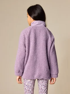 Lila-paars - Button Up Fleece Jacket (3-16yrs)