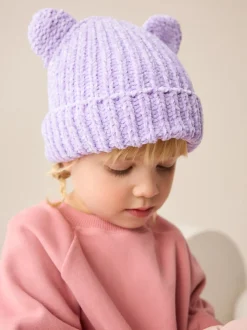 Lila-paars - 3D Oor Muts (3mnd -10jr)