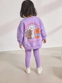 Lila-paars - Disney Aristocats sweatshirt en legging set (3mnd-7jr)