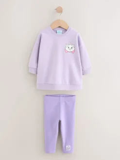 Lila-paars - Disney Aristocats sweatshirt en legging set (3mnd-7jr)