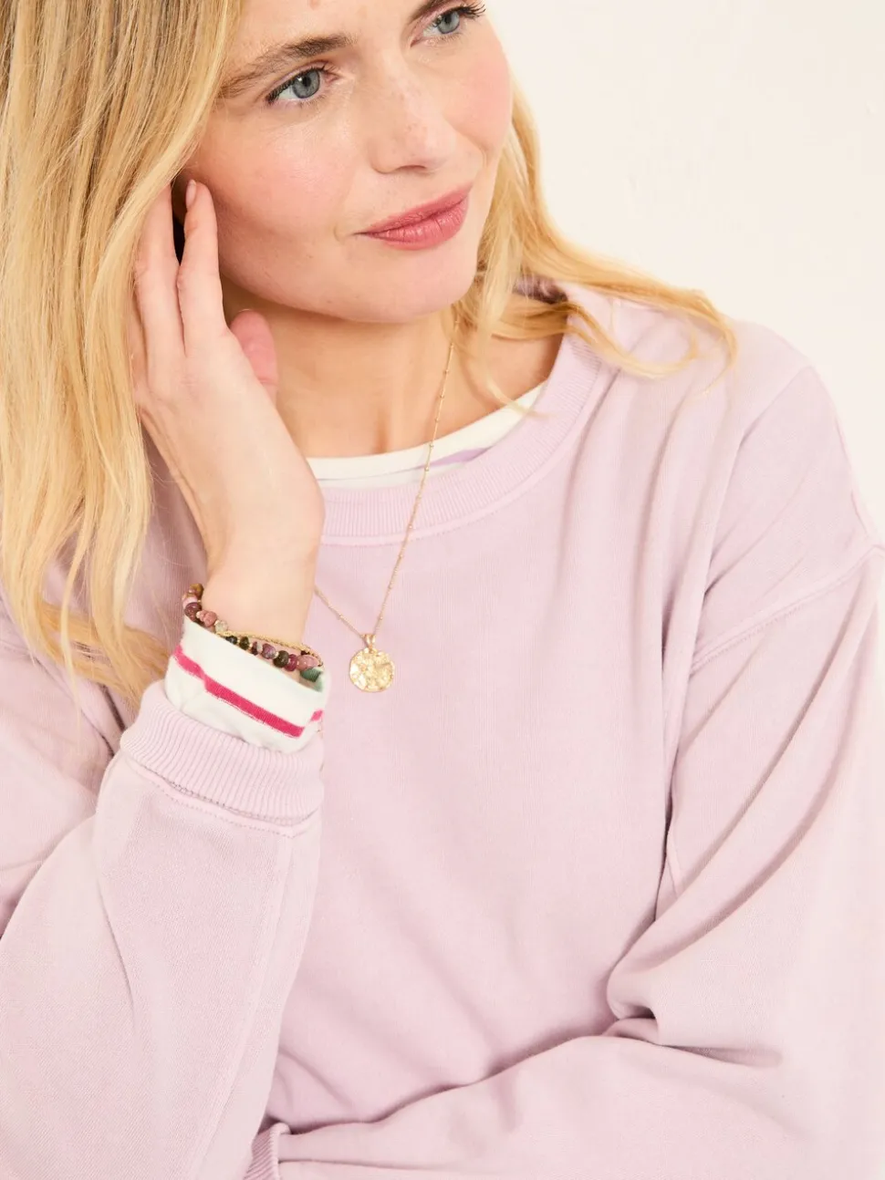 Lila-paars - FatFace Seam Detail Crew Sweat