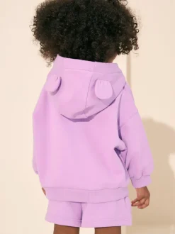 Lila-paars - Hoodie met ritssluiting (3 mnd-7 jr)