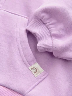 Lila-paars - Hoodie met ritssluiting (3 mnd-7 jr)