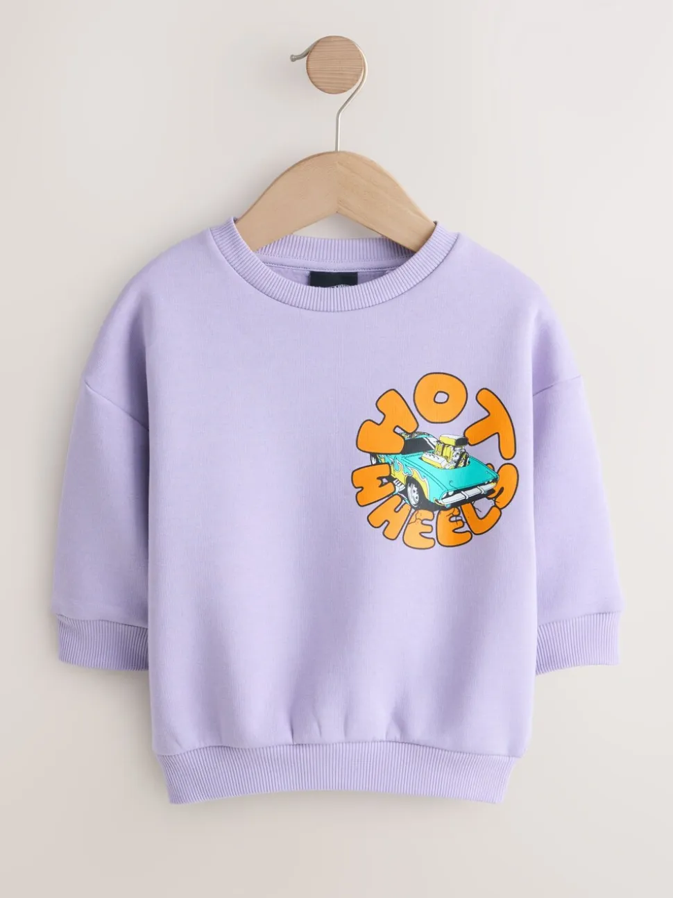 Lila-paars - Hot Wheels Crew Neck Sweatshirt (9mths-8yrs)