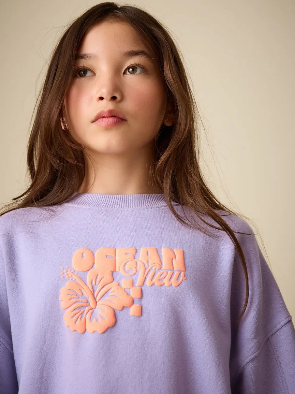 Lila-paars - Sweatshirt and Flare Leggings Set (3-16yrs)