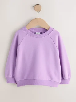 Lila-paars - Sweatshirt met ronde hals (3 mnd-7 jr)