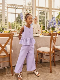 Lila-paars - Waistcoat and Trousers Set (3-16yrs)