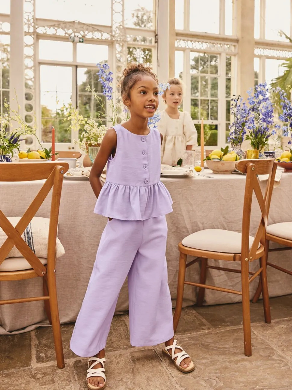 Lila-paars - Waistcoat and Trousers Set (3-16yrs)