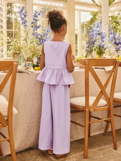 Lila-paars - Waistcoat and Trousers Set (3-16yrs)
