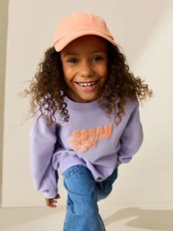 Lilapaars bloem - Sweatshirt (3 - 16 jr)