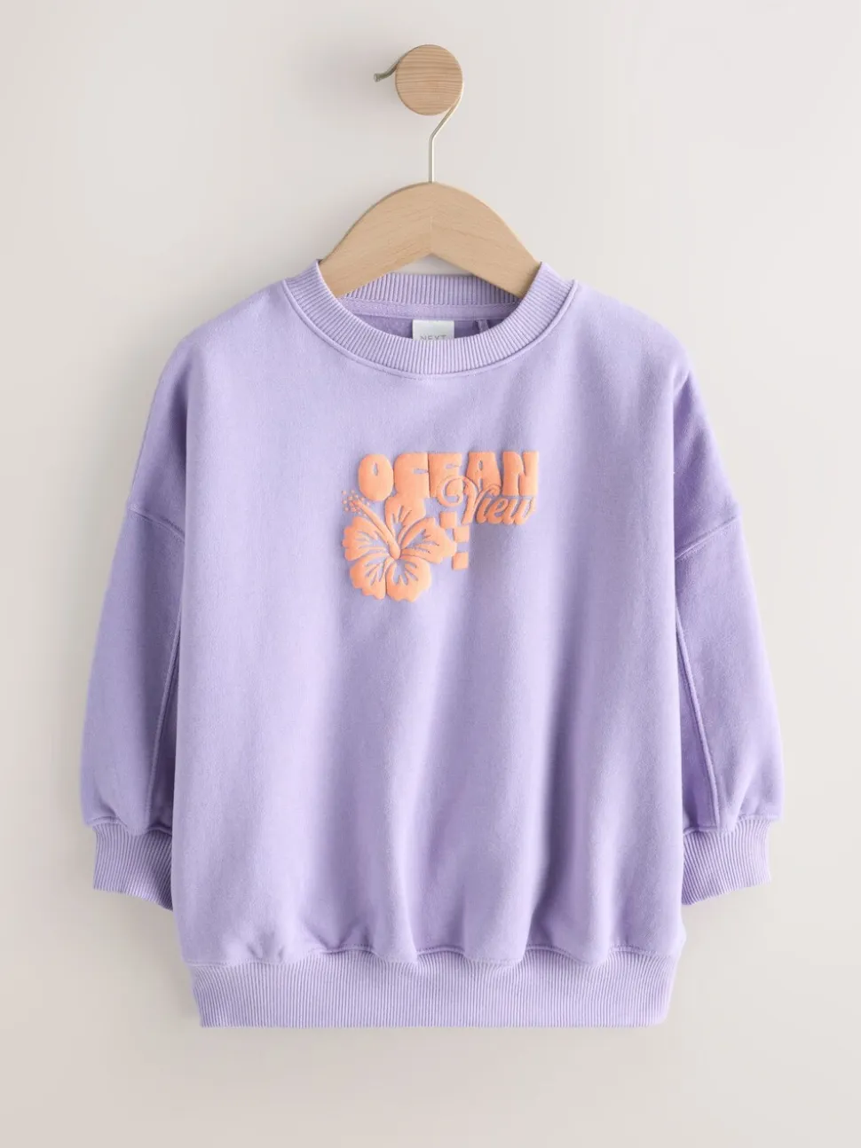 Lilapaars bloem - Sweatshirt (3 - 16 jr)