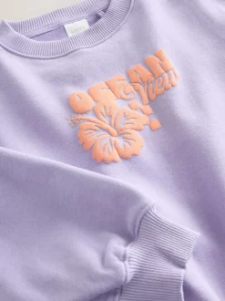 Lilapaars bloem - Sweatshirt (3 - 16 jr)