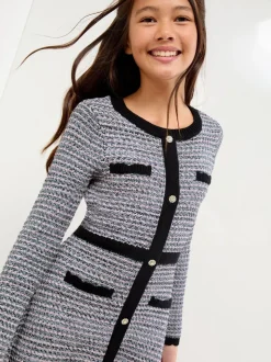 Lipsy Bouclé gebreide jurk met knopen (5-16jr)