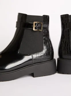 Lipsy Chelsea Boots met imitatiekrokodileffect