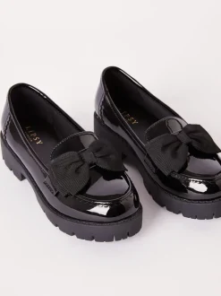 Lipsy lakleren instaploafers met dikke strik en school schoenen