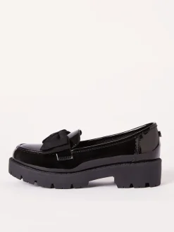 Lipsy lakleren instaploafers met dikke strik en school schoenen