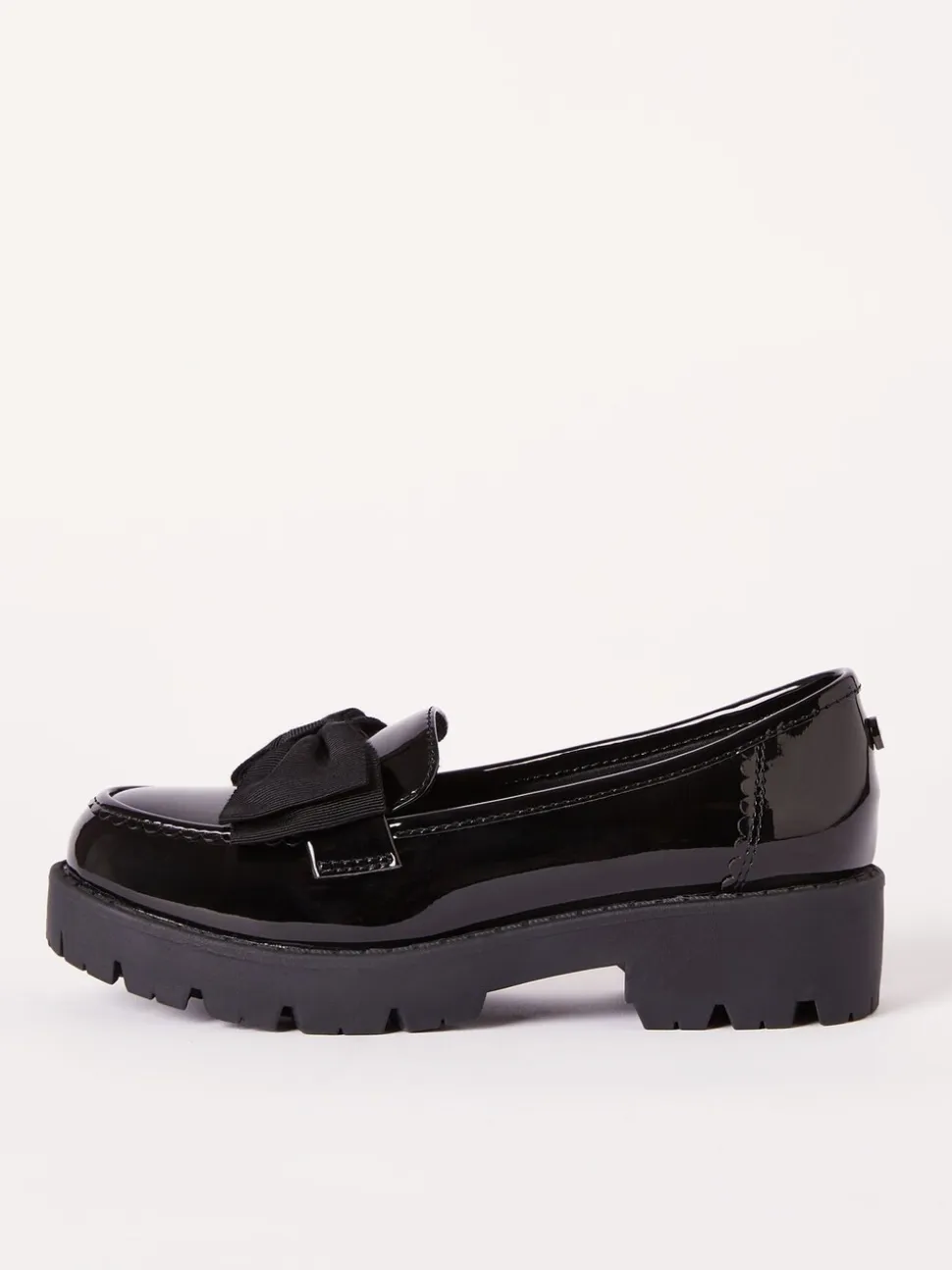 Lipsy lakleren instaploafers met dikke strik en school schoenen
