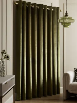 Liquid Velvet Eyelet Curtains