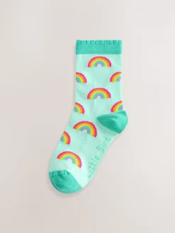 Little Bird by Jools Oliver set van 5 paar sokken met regenboogprint