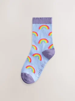 Little Bird by Jools Oliver set van 5 paar sokken met regenboogprint