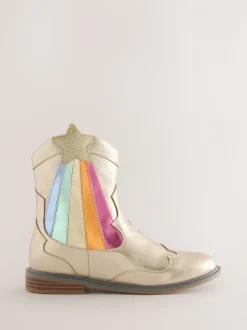 Little Bird by Jools Oliver Metallic westernBoots