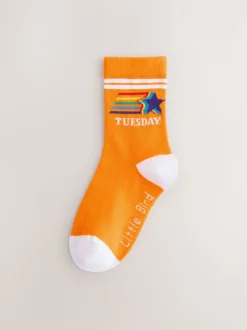 Little Bird by Jools Oliver Bright Rainbow Days Of The Week Socks 7 Pack