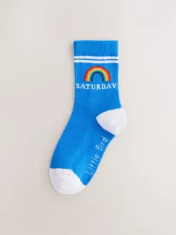 Little Bird by Jools Oliver Bright Rainbow Days Of The Week Socks 7 Pack