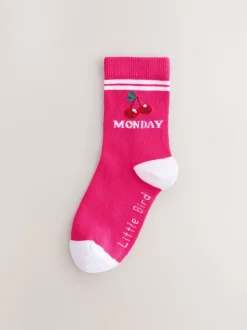 Little Bird by Jools Oliver Pastel Rainbow Days Of The Week Socks 7 Pack