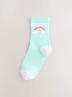 Little Bird by Jools Oliver Pastel Rainbow Days Of The Week Socks 7 Pack