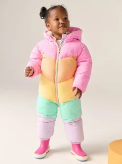 Little Bird by Jools Oliver regenbestendig sneeuwpak met pastelkleurige regenboogvlakken
